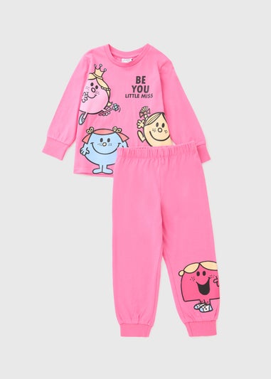 Mr Men Girls Pink Little Miss Pyjama Set (1-7yrs)