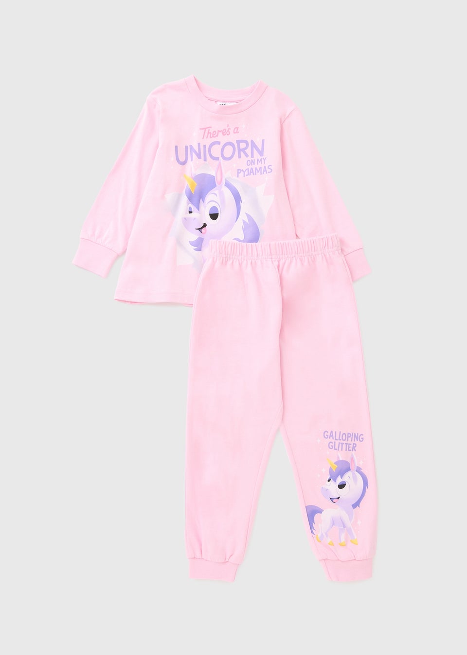 Girls Pink Unicorn Book Pyjama Set (1-5yrs)