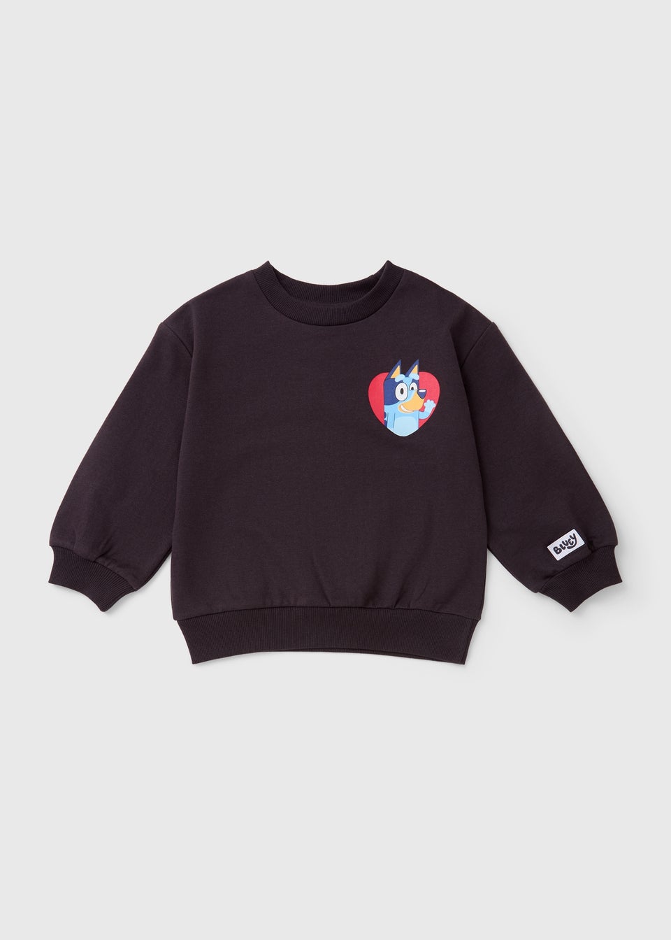 Bluey Girls Black Valentines Sweatshirt (1-7yrs)