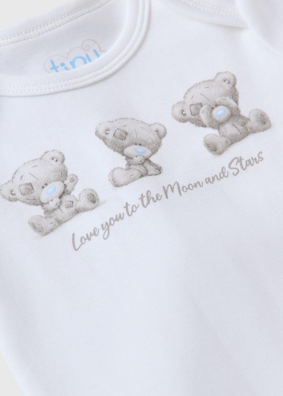Tiny Tatty Teddy 3 Pack White Bodysuits (Newborn-12mths)