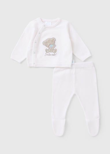 Tiny Tatty Teddy Baby White Knitted Top & Legging Set (Newborn-12mths)