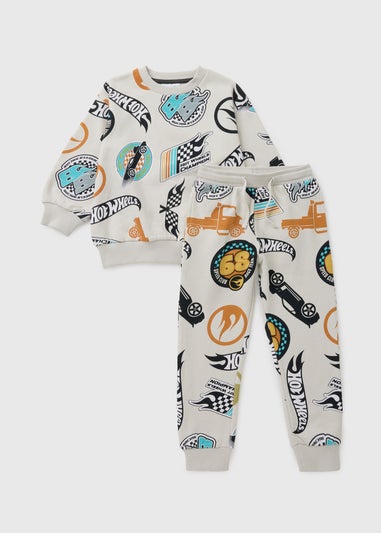 Hot Wheels Boys Grey Sweatshirt & Jogging Bottom Set (3-11yrs)