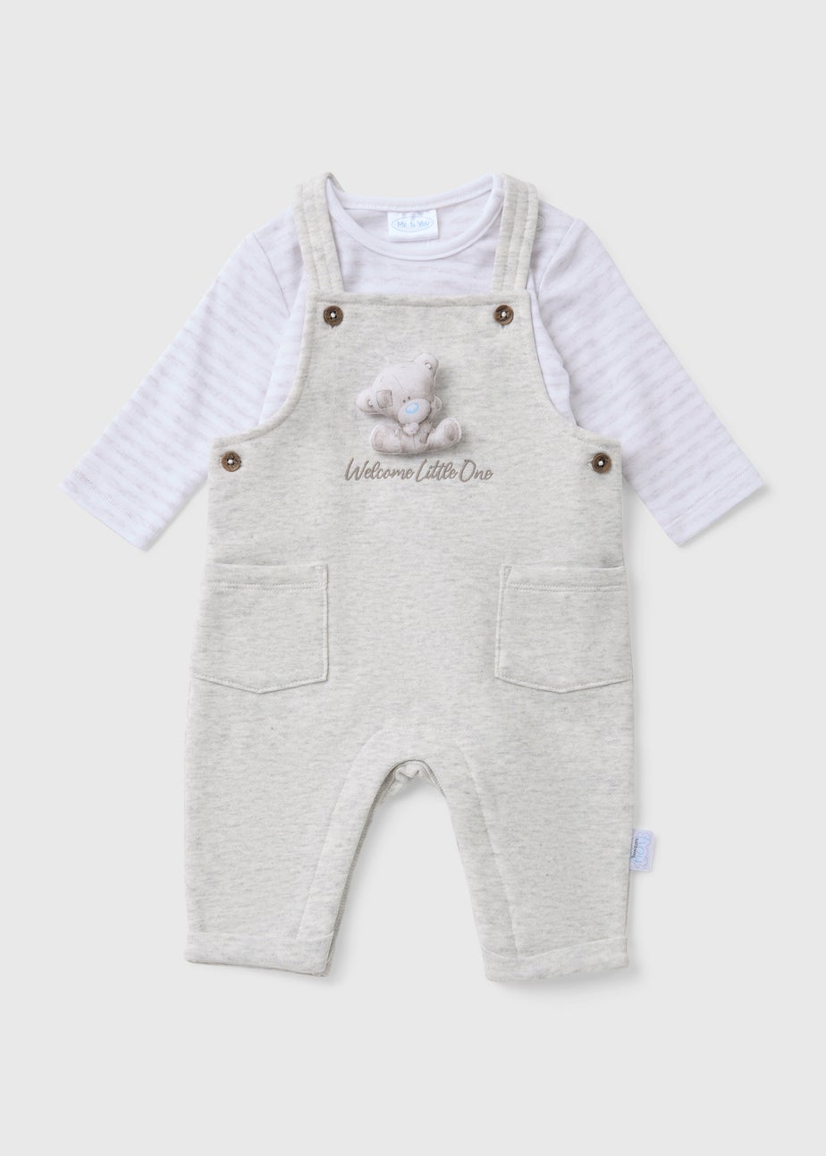 Tiny Tatty Teddy Baby Grey Top & Dungaree Set (Newborn-12mths)