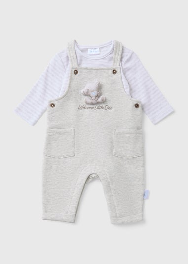Tiny Tatty Teddy Baby Grey Top & Dungaree Set (Newborn-12mths)