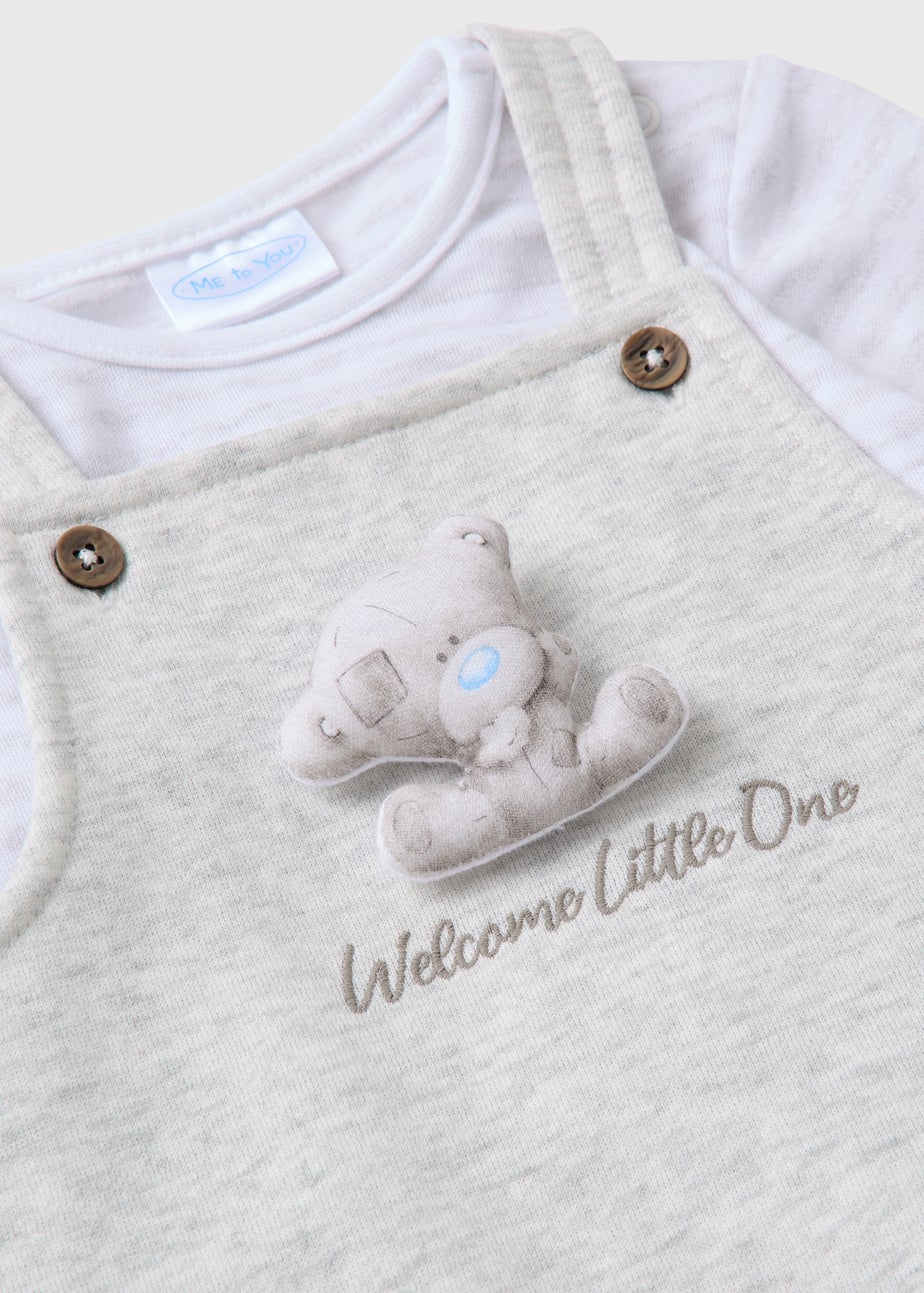 Tiny Tatty Teddy Baby Grey Top & Dungaree Set (Newborn-12mths)