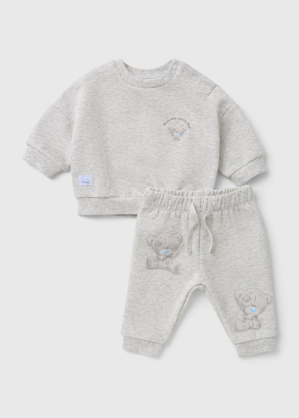 Tiny Tatty Teddy Baby Grey Sweatshirt & Jogging Bottom Set (Newborn-12mths)