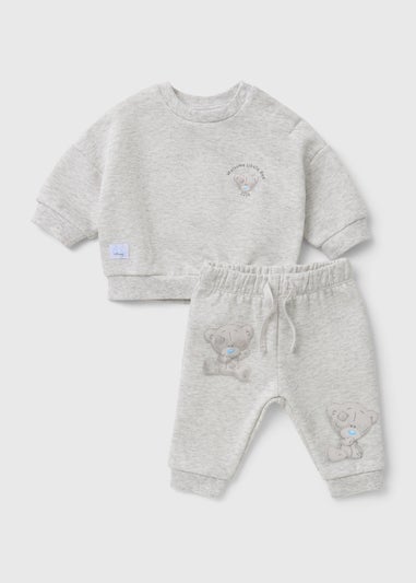 Tiny Tatty Teddy Baby Grey Sweatshirt & Jogging Bottom Set (Newborn-12mths)