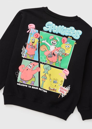Spongebob Boys Black Sweatshirt (5-13yrs)