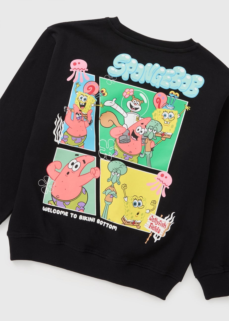 Spongebob Boys Black Sweatshirt (5-13yrs)
