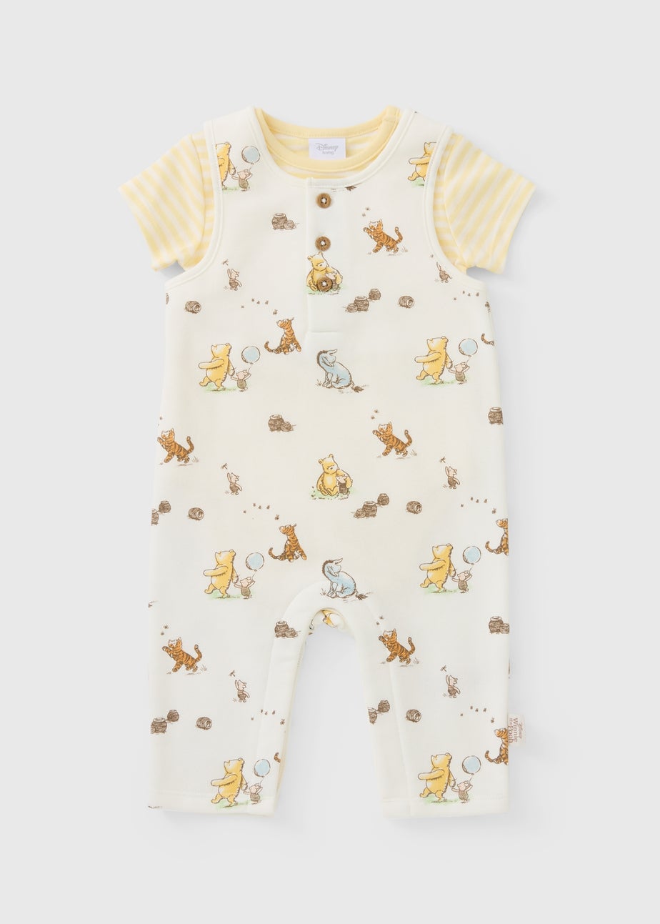 Disney Baby Cream Winnie The Pooh Top & Dungaree Set (Newborn-23mths)