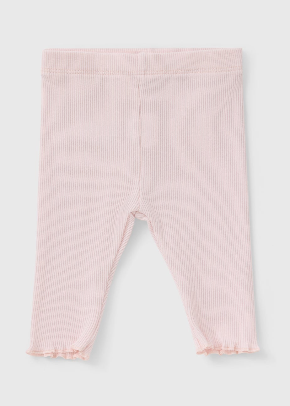 Baby Light  Pink Ribbed Leggings (Newborn-23mths)