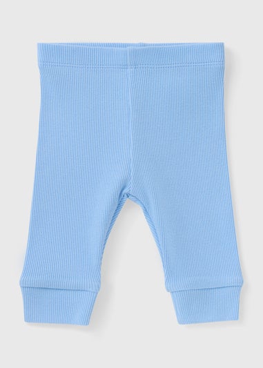 Baby Light Blue Ribbed Leggings (Newborn-23mths)