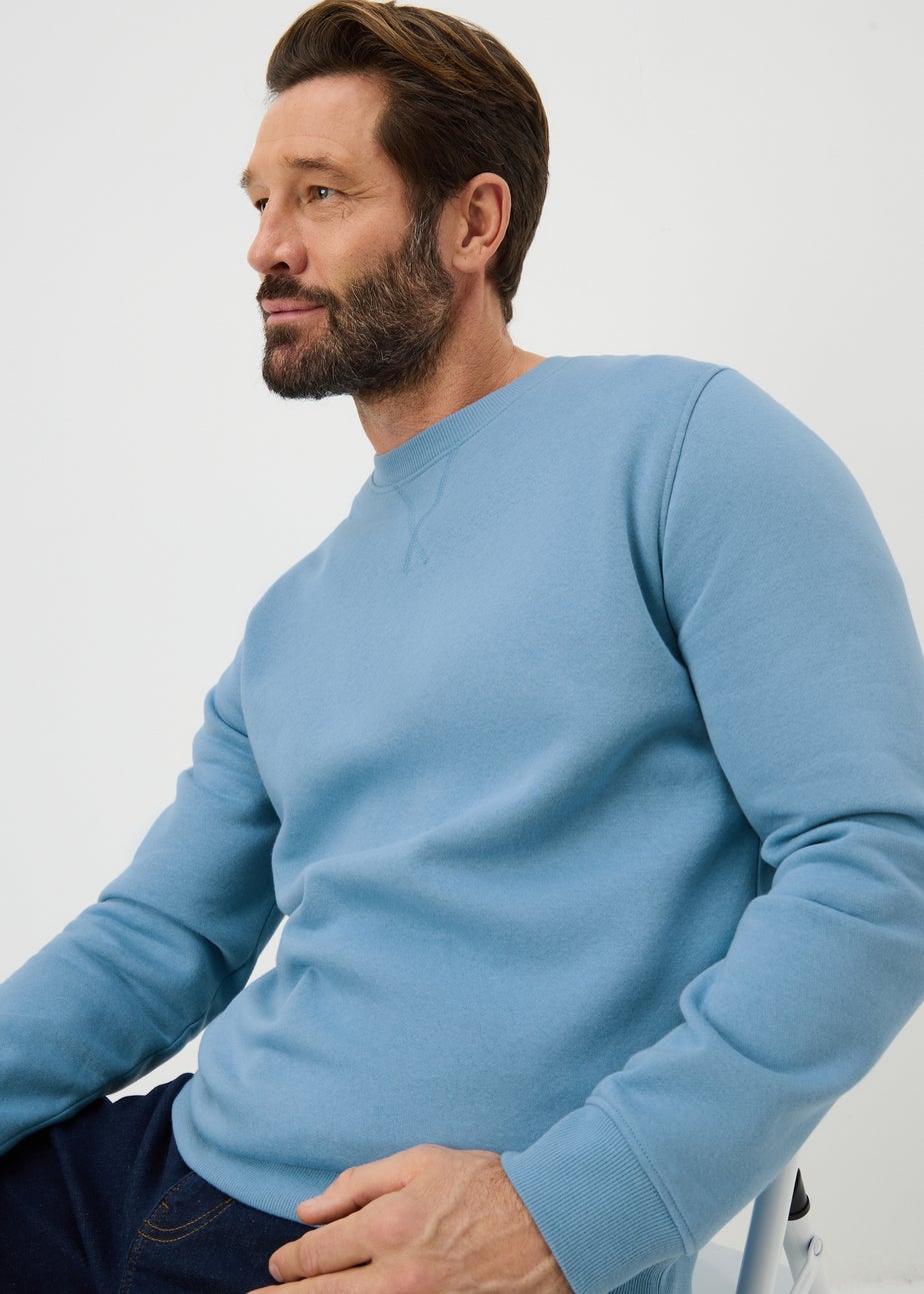Light Blue Crew Neck Sweatshirt