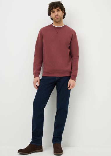 Burgundy Crew Neck Sweatshirt