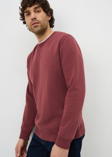Burgundy Crew Neck Sweatshirt