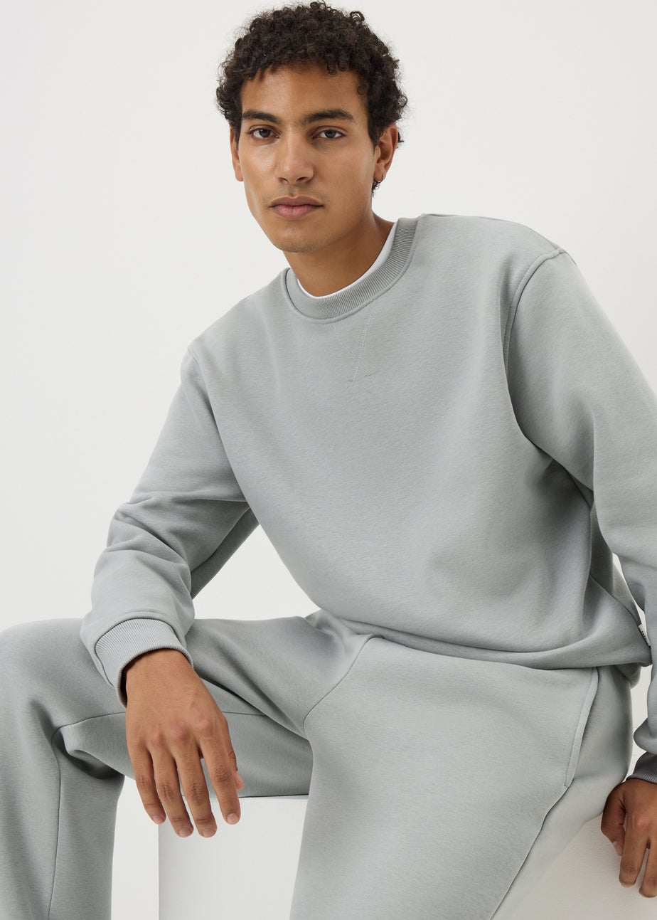 Grey Relaxed Co Ord Sweatshirt