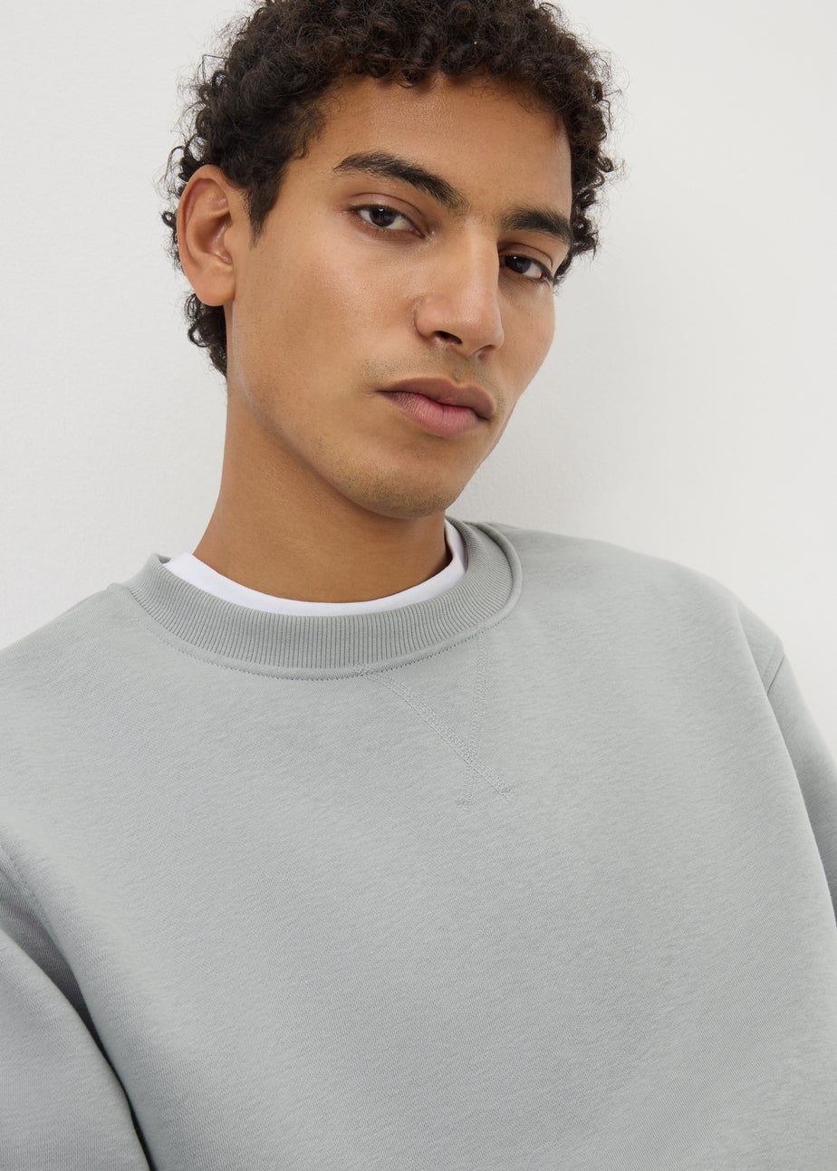 Grey Relaxed Co Ord Sweatshirt