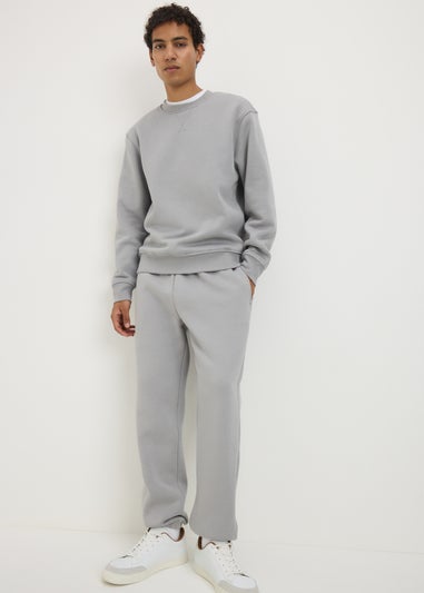 Light Grey Relaxed Fit Jogging Bottoms