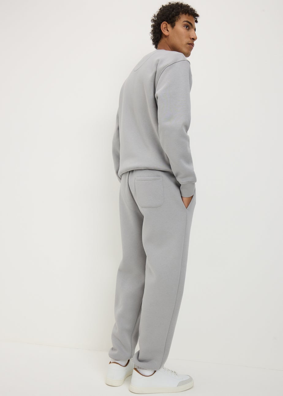 Light Grey Relaxed Fit Jogging Bottoms