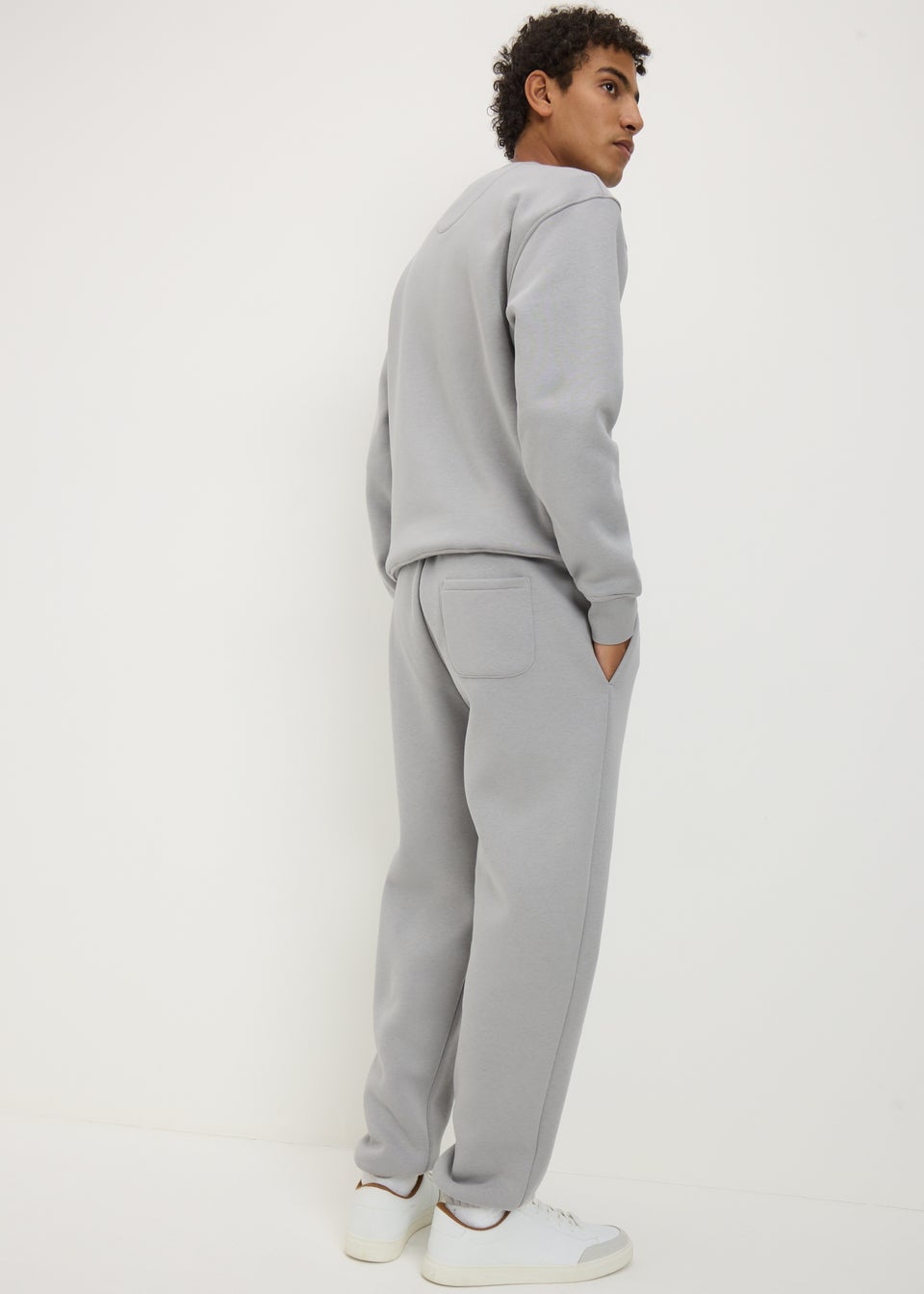 Light Grey Relaxed Fit Jogging Bottoms