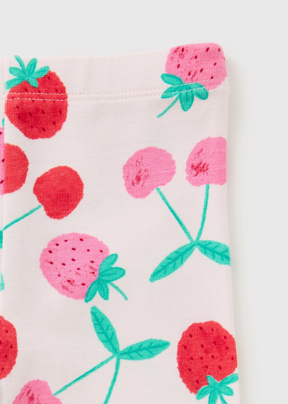 Girls Pink Fruit Leggings (Newborn-23mths)