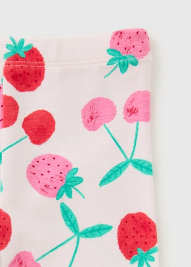 Girls Pink Fruit Leggings (Newborn-23mths)