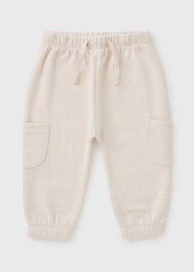 Baby Cream Cargo Jogging Bottoms (Newbron-23mths)