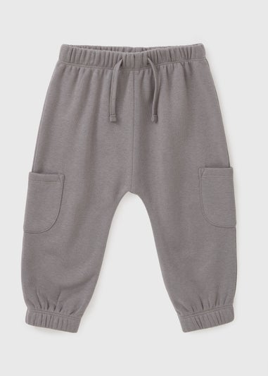 Baby Charcoal Cargo Jogging Bottoms (Newborn-23mths)