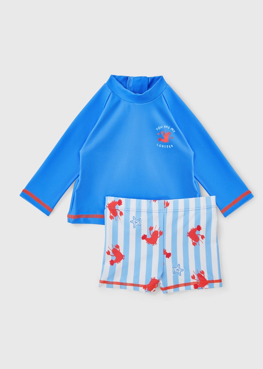 Baby Blue Lobster Surf Suit Set (Newborn-23mths)