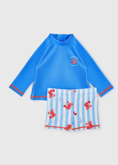 Baby Blue Lobster Surf Suit Set (Newborn-23mths)