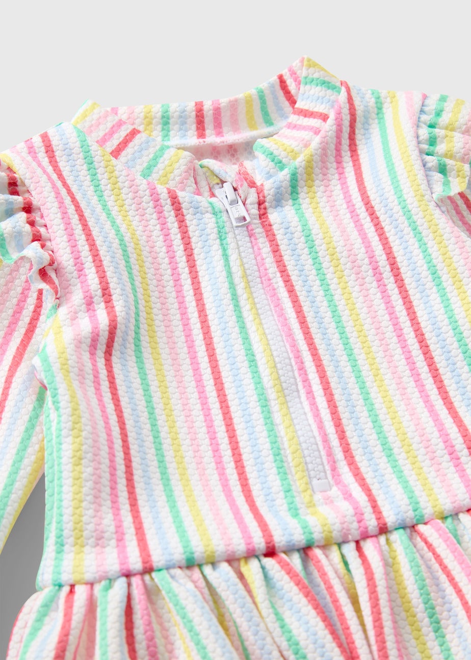 Baby Pink Stripe Surfsuit (Newborn-23mths)