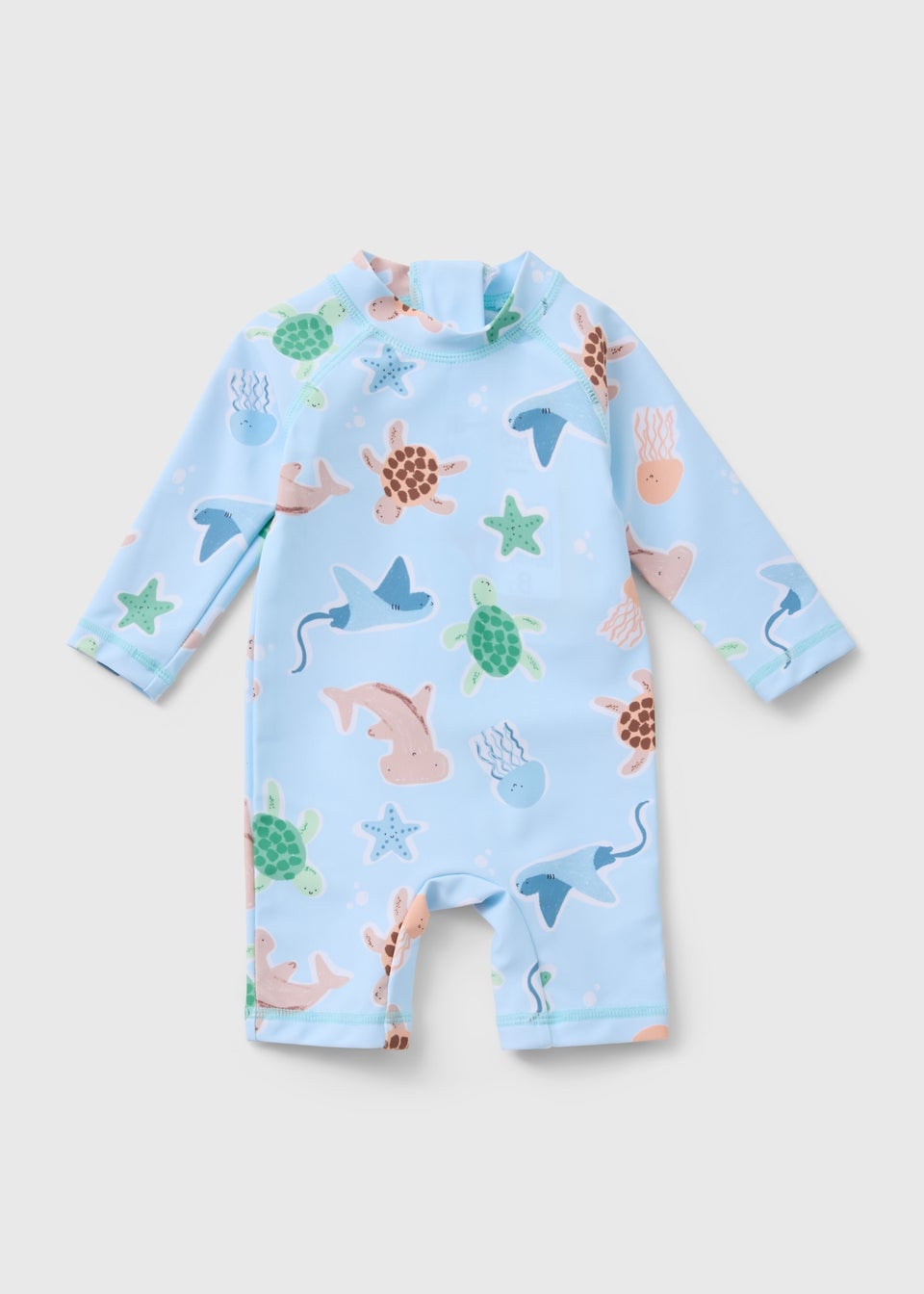 Baby Blue Sea Print Surf Suit (Newborn-23mths)