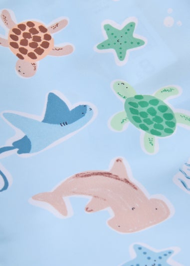 Baby Blue Sea Print Surf Suit (Newborn-23mths)