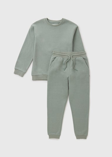 Boys Sage Sweatshirt & Jogging Bottom Set (7-15yrs)