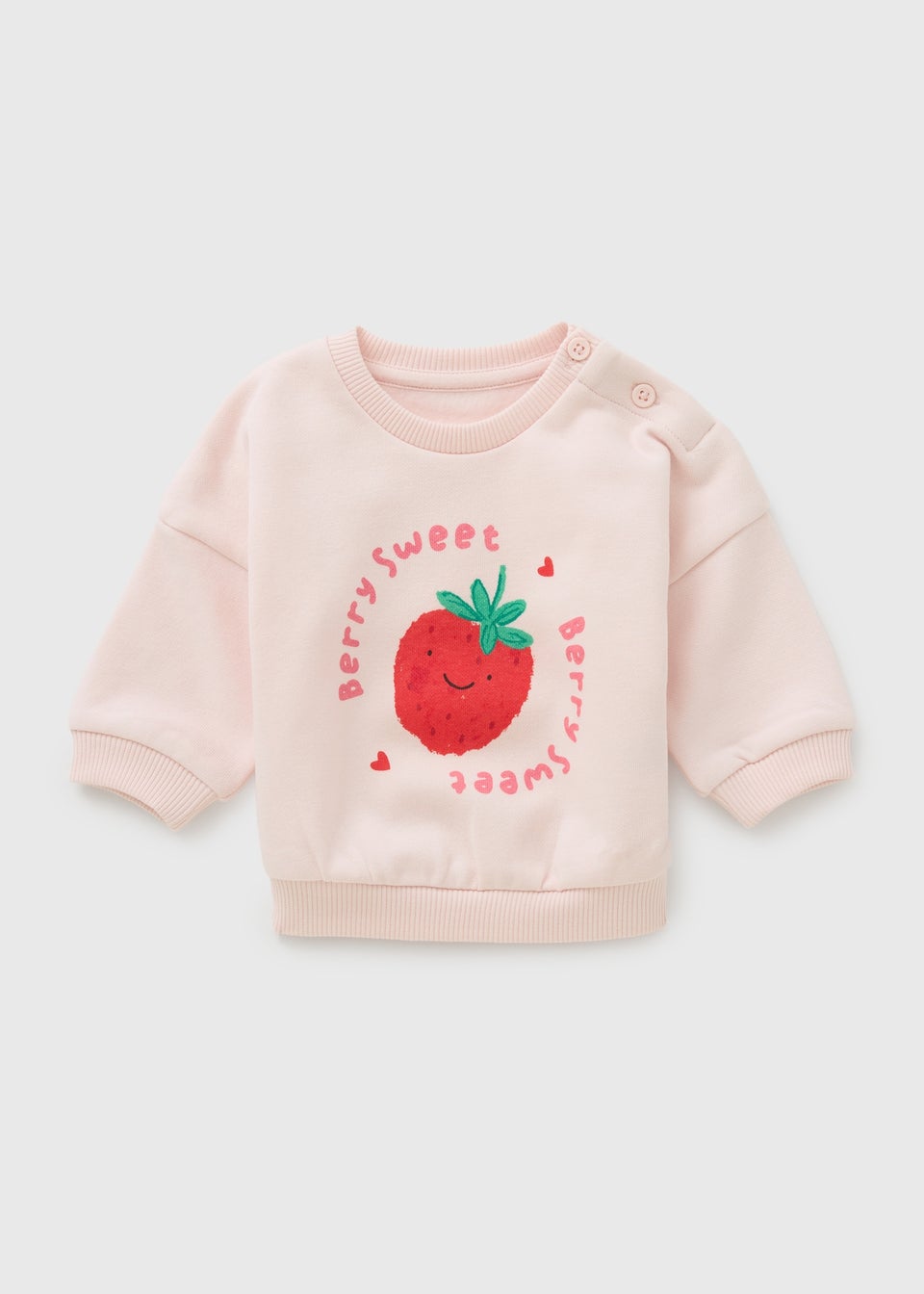 Girls Pink Berry Sweet Sweatshirt (Newborn-23mths)