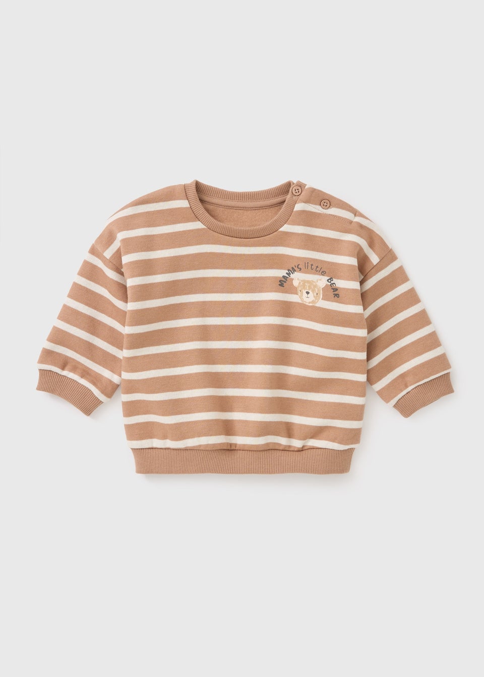 Baby Brown Stripe Crew Neck Sweatshirt (Newborn-23mths)