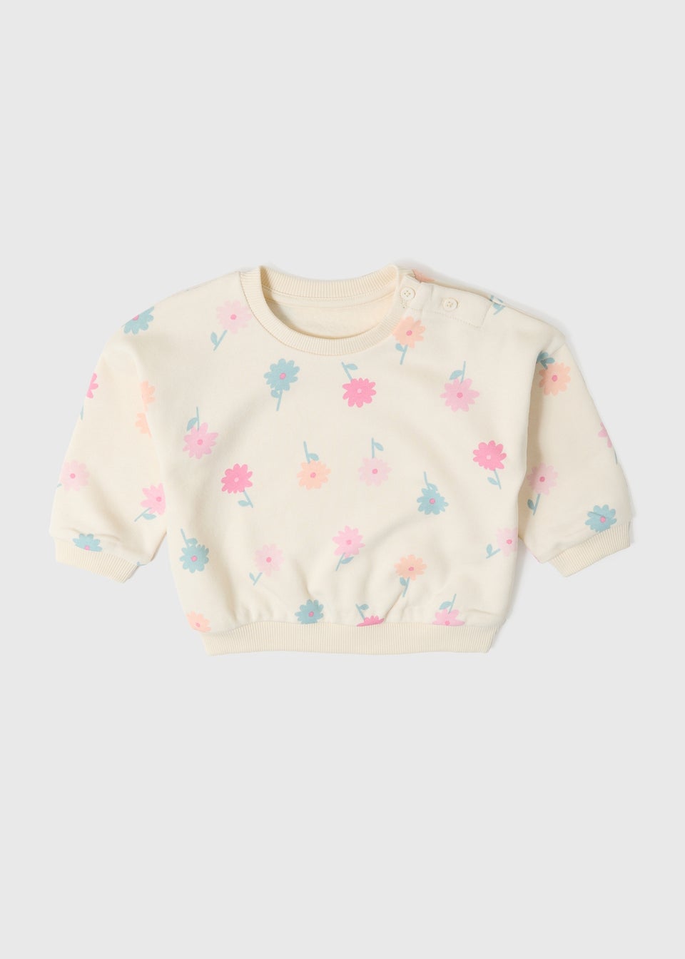 Baby Cream Flower Sweatshirt (Newborn-23mths)