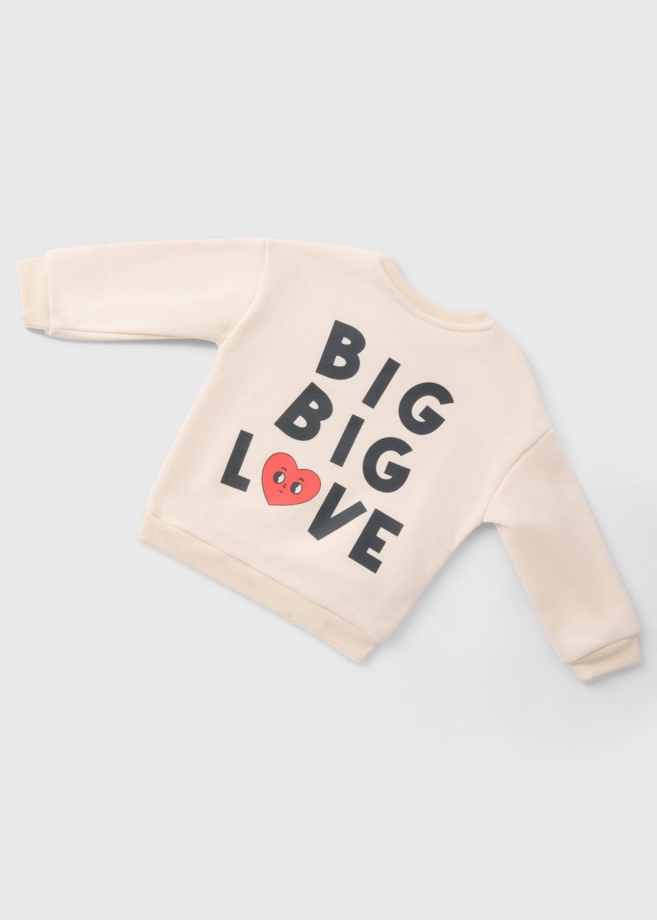 Kids Cream Big Love Valentine's Mini Me Sweatshirt (1-10yrs)