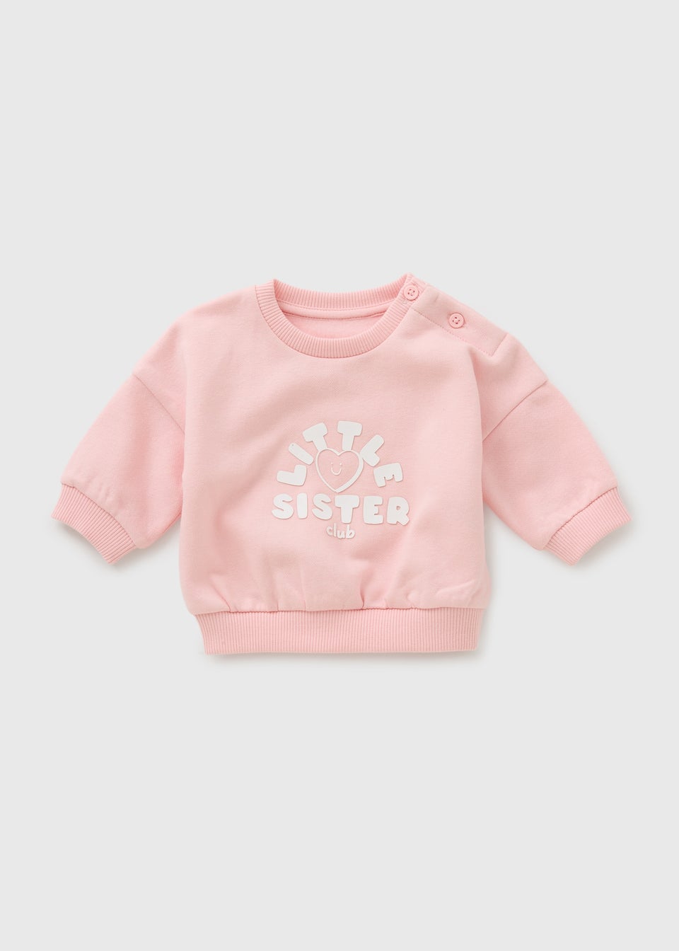 Baby Pink Little Sister Sweatshirt (Newborn-23mths)