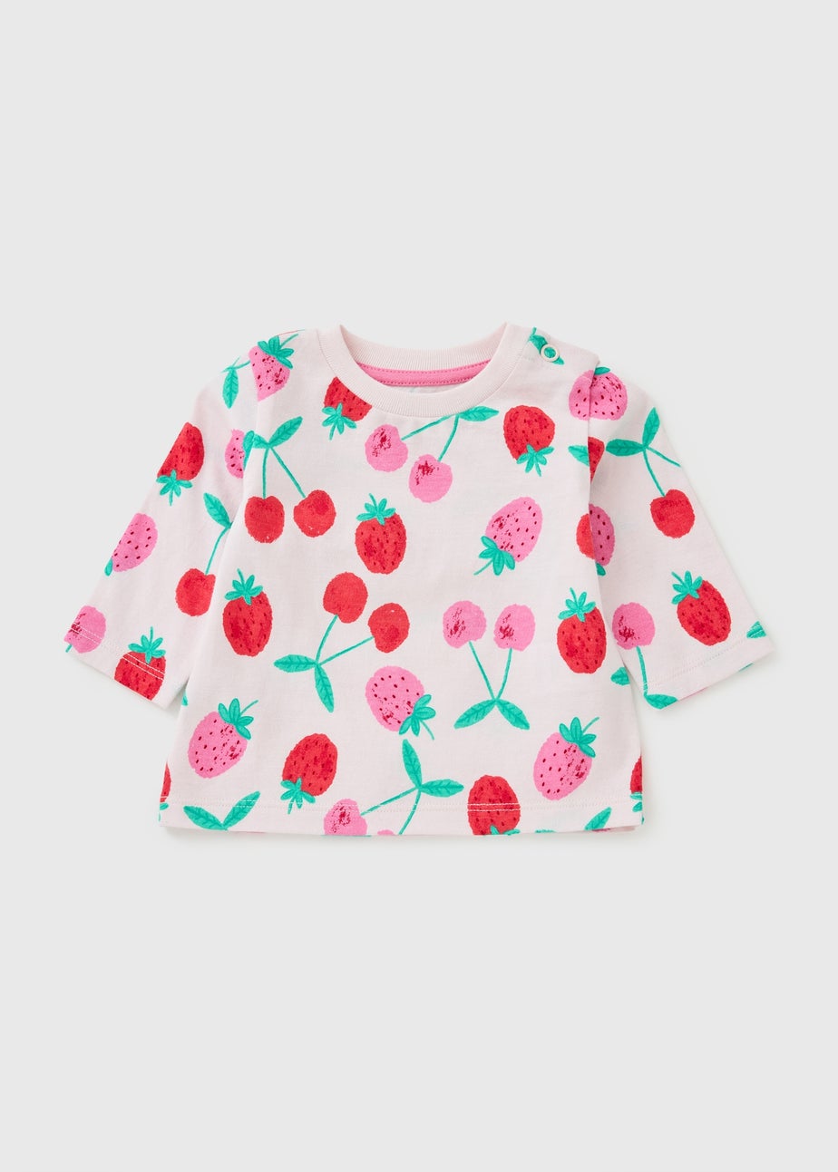 Baby Pink Fruit Sweatshirt (Newborn-23mths)
