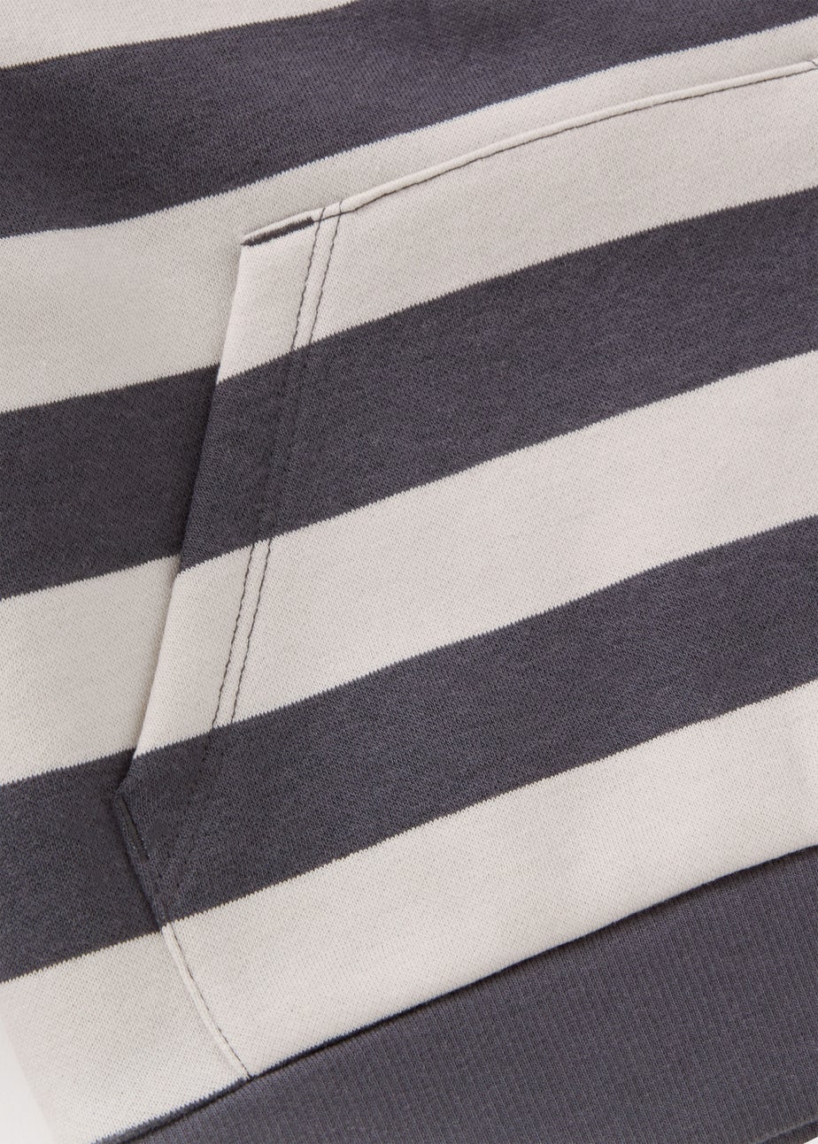 Boys Grey Stripe Rugby Shirt (1-7yrs)