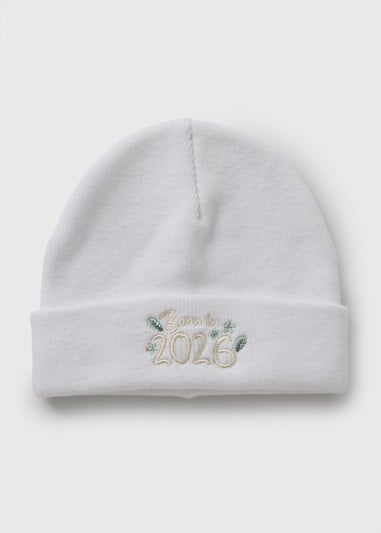 Baby Cream Born in 2026 Beanie (Newborn-12mths)