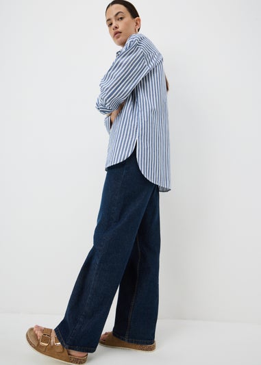 Blue Stripe Poplin Shirt