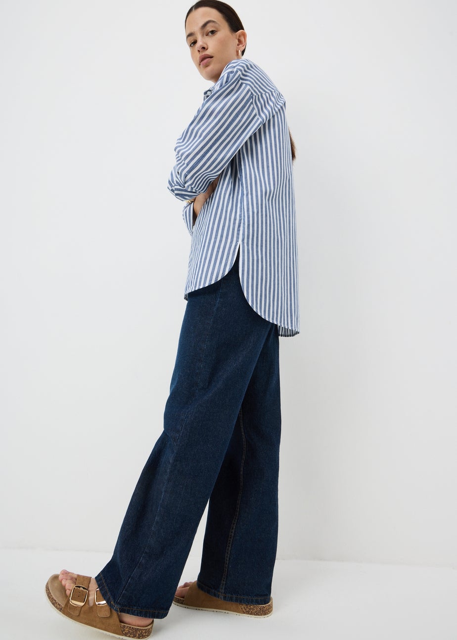 Blue Stripe Poplin Shirt