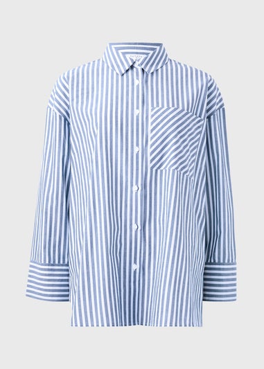 Blue Stripe Poplin Shirt
