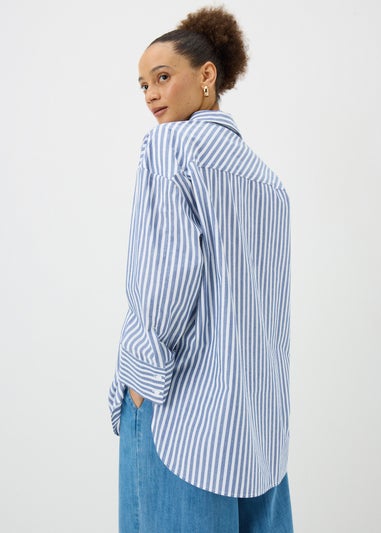 Blue Stripe Poplin Shirt