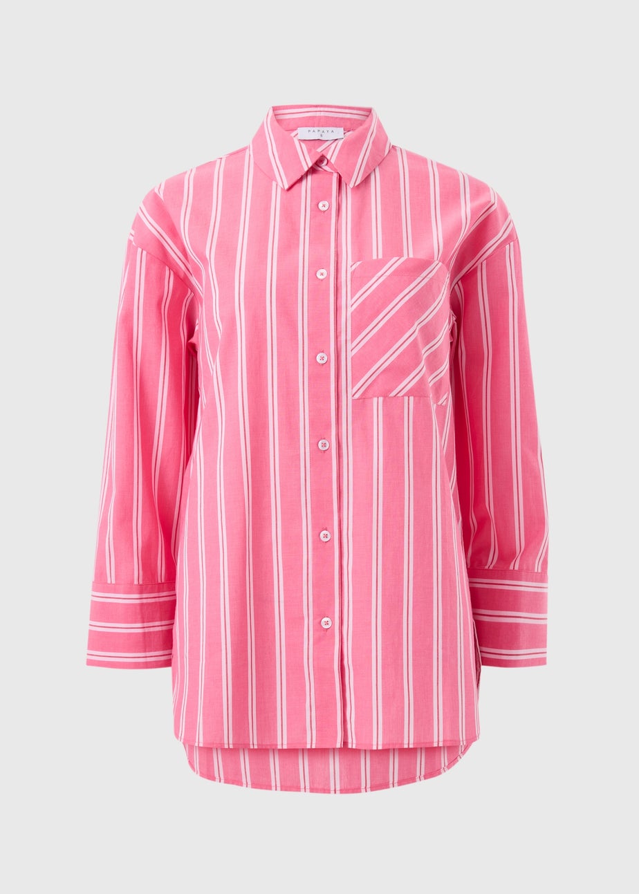 Pink Stripe Poplin Shirt