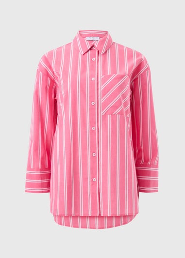 Pink Stripe Poplin Shirt