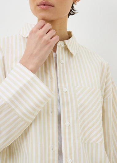 Stone Poplin Stripe Shirt