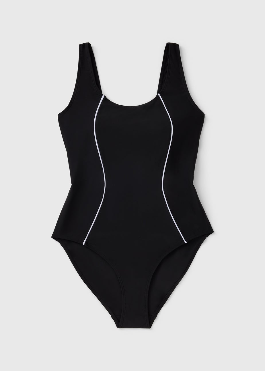 Souluxe Black Contrast Taping Swimsuit